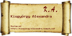Kisgyörgy Alexandra névjegykártya
